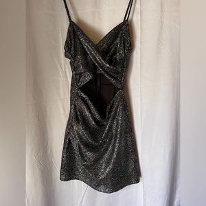 Zara Sparkly Cutout Mini Club Party Dress